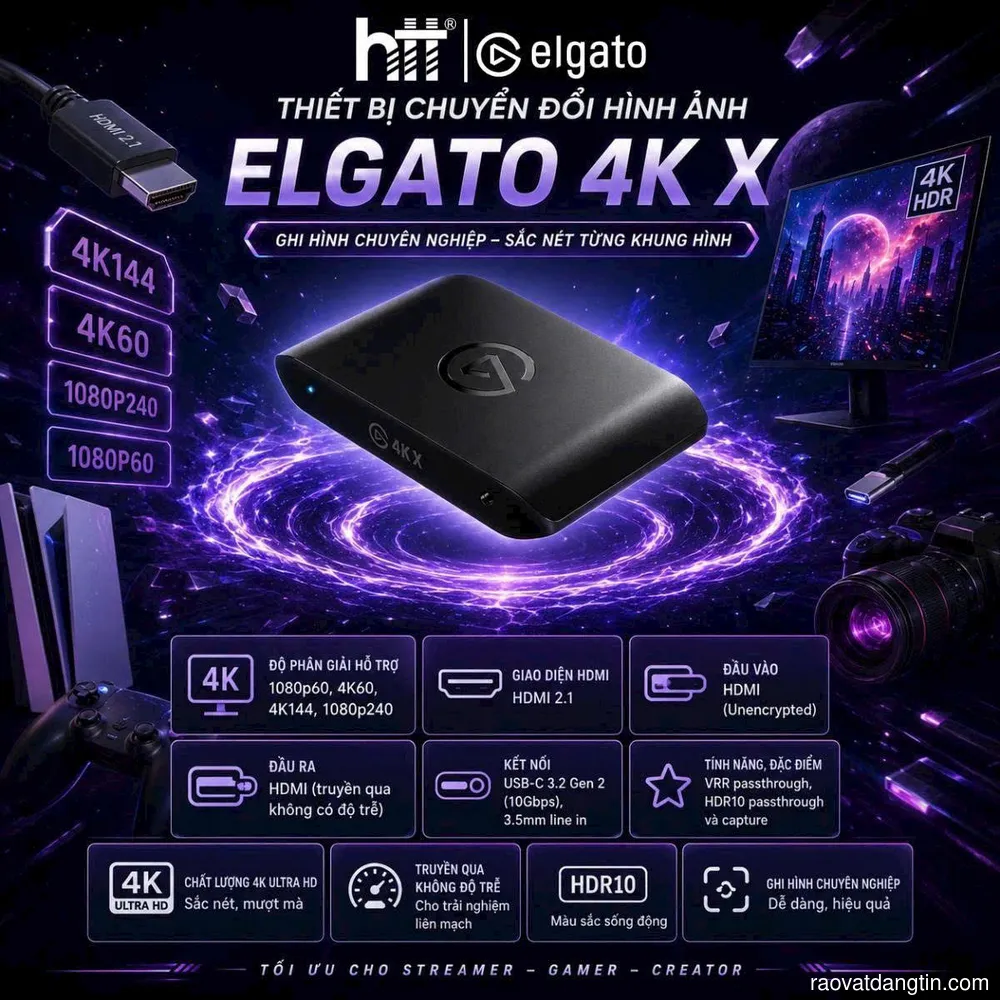 Đây là lúc Thiết bị chuyển đổi hình ảnh Elgato 4K X (10GBH9901)