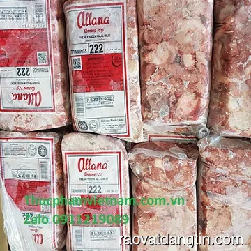 Thịt nạc vụn trâu đông lạnh 20kg thùng