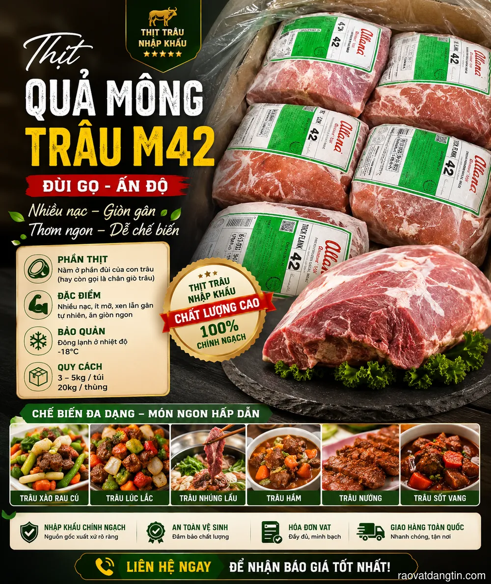 Giá sỉ thịt đùi gọ trâu nhập khẩu