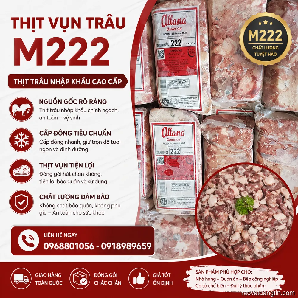 Nạc vụn trâu đông lạnh – mềm ngon dễ chế biến