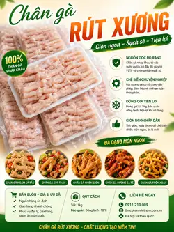 Chân gà rút xương sốt Thái chua cay chuẩn vị ăn vặt