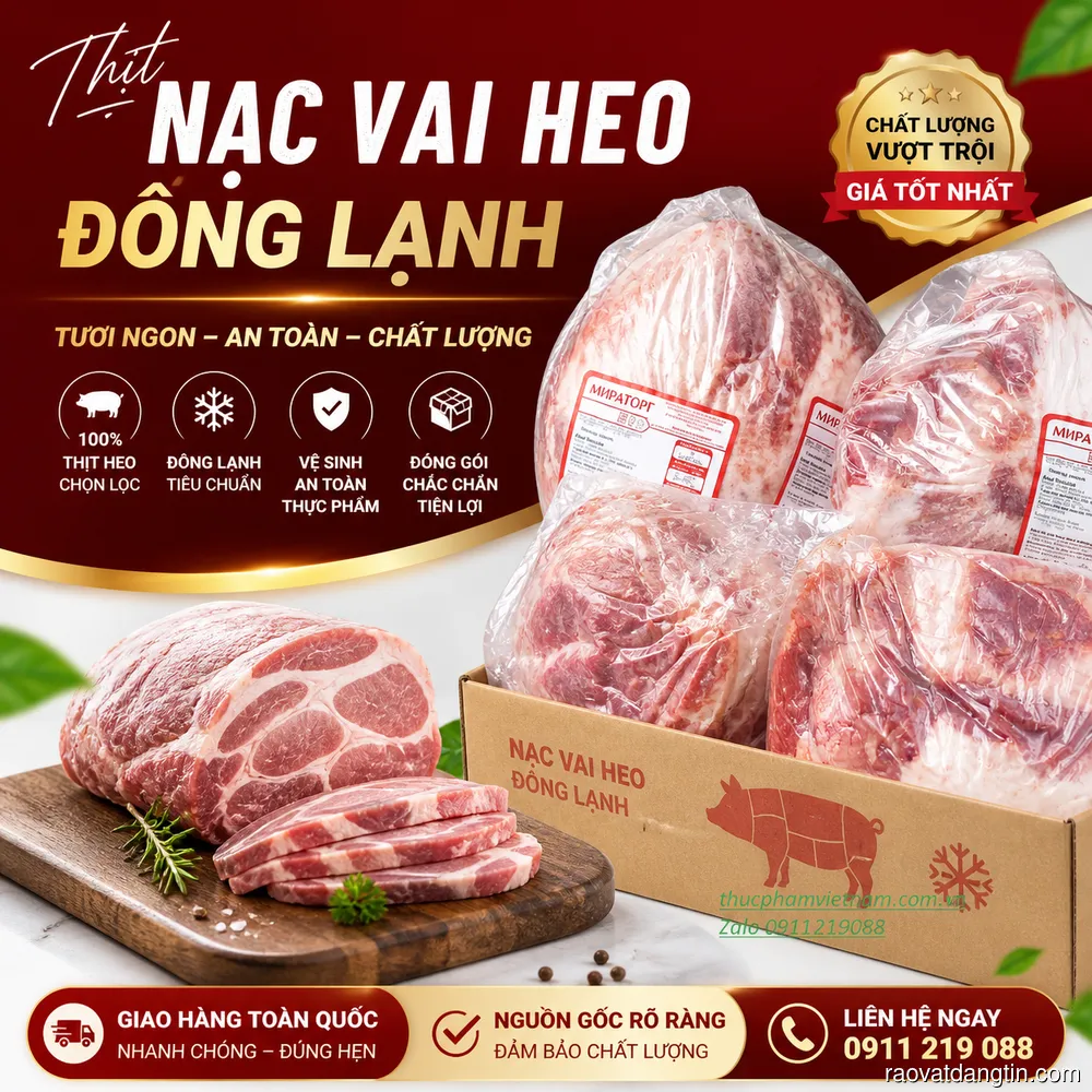 Giá thịt nạc vai heo đông lạnh bao nhiêu 1kg?