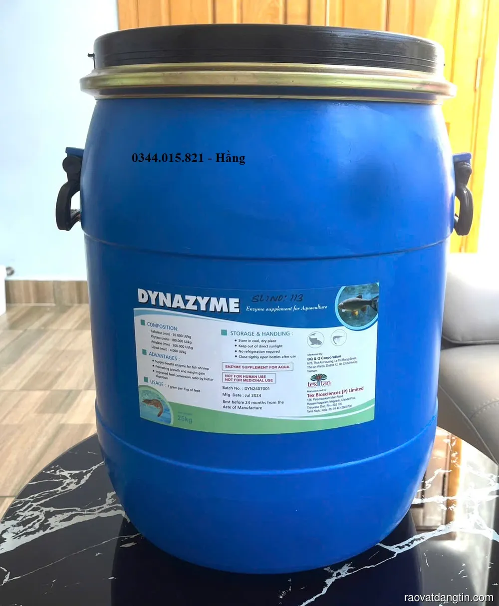 Enzyme tăng trọng Dynazyme, bổ sung vào thức ăn vật nuôi