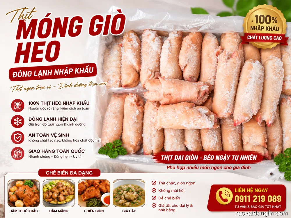 Bán Buôn Móng Giò Heo Đông Lạnh Toàn Quốc