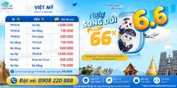 Vietravel Airlines ưu đãi ngày Song Đôi 06/06