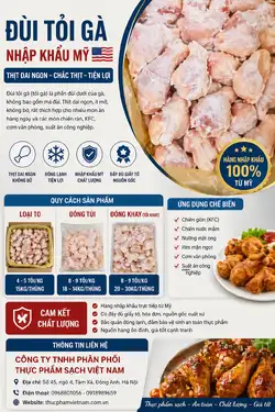 Đùi Tỏi Gà Đông Lạnh Bán Sỉ Giá Tận Gốc