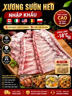 Sườn Heo Đông Lạnh Nguồn Hàng Ổn Định Quanh Năm