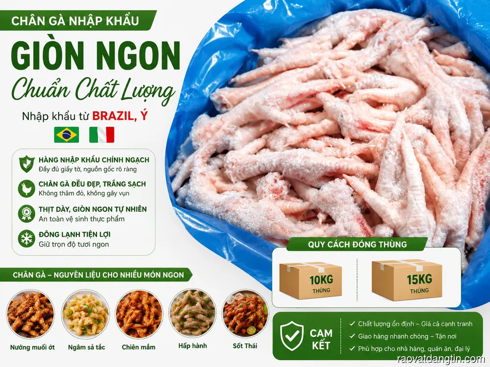 Phân Phối Chân Gà Nhập Khẩu Giá Sỉ Toàn Quốc
